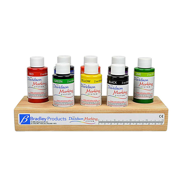 Davidson Marking System® 8-color set of 2oz (59ml) dyes – Bradley Products